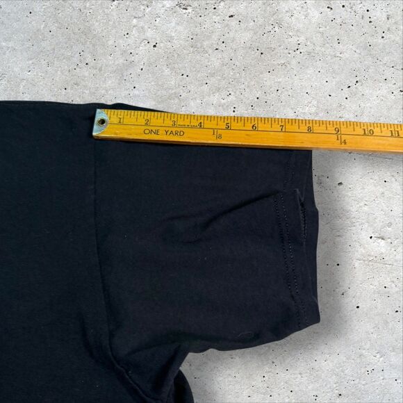 Texas Lone Star State Steer Embroidery Tee Black Yellow 90s Mens XL Western - Picture 10 of 10